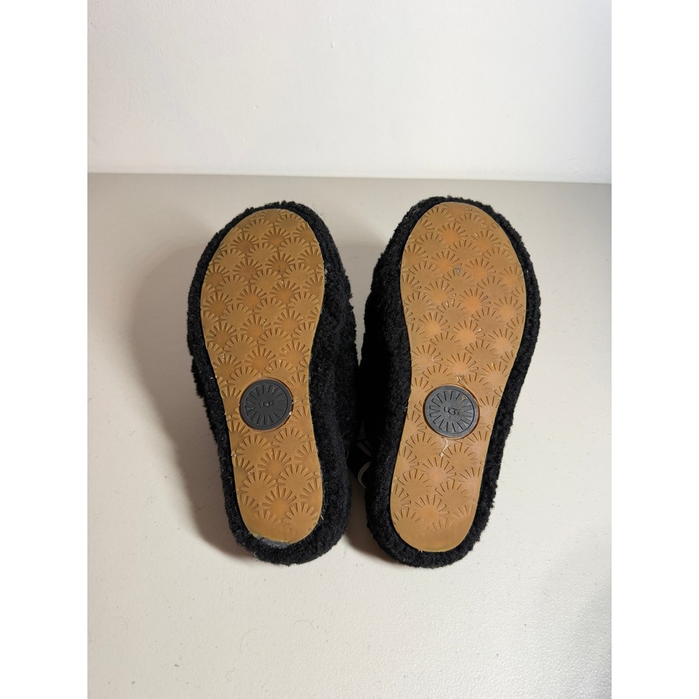 UGG Fluff Yeah Slide Black Sheepskin Fluffy Slipper Sandal Shoes 6 - Picture 6 of 8
